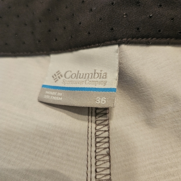 Columbia Men's Board Shorts Swim Trunks Black & Gray Striped Size 36 - Picture 3 of 11